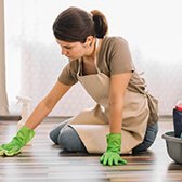 Technician driving to location